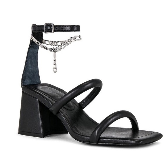 Free People Parker Chain Heel Black Size 39.5 - Picture 6 of 8